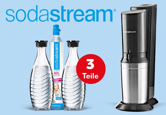 Logo: sodastream®; SODASTREAM Trinkwassersprudler »Crystal«; Störer: 3 Teile
