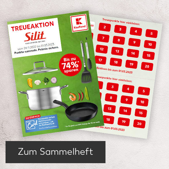 Sammelkarte Treueaktion; Button: Sammelheft herunterladen