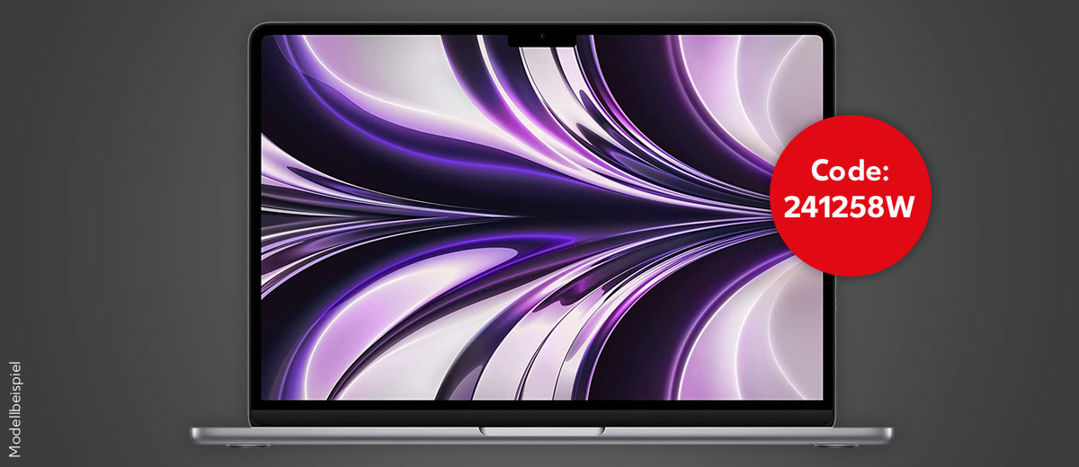 Modellbeispiel: MacBook Air; Dein Code: 241258W