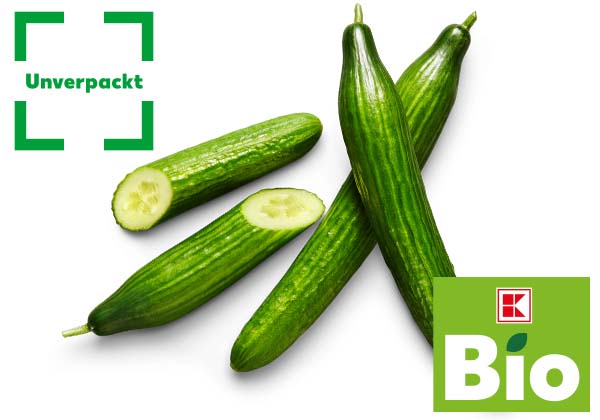 Span. Bio-Gurke, lose; Logo: Unverpackt; Logo: K-Bio