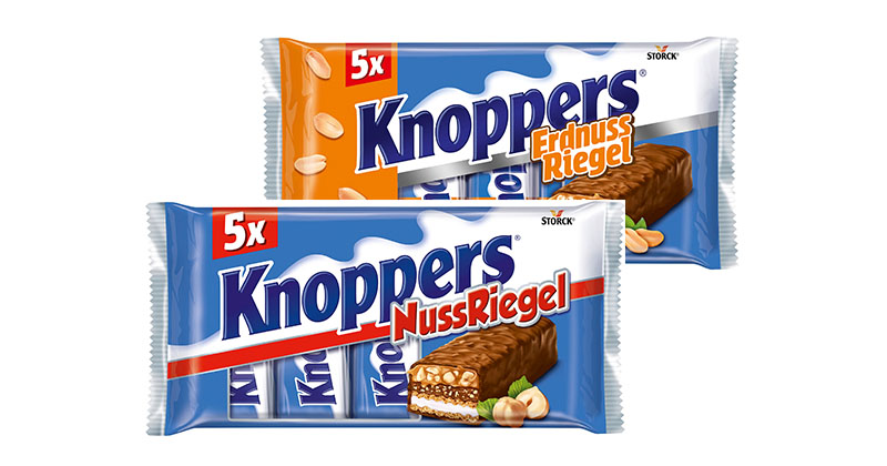 KNOPPERS Riegel, versch. Sorten