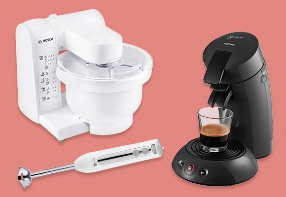 BOSCH Universal- Küchenmaschine »MUM4830«, SWITCH ON® Stabmixer »HB-H0101«, PHILIPS Senseo Kaffeepadmaschine »HD6553/50«