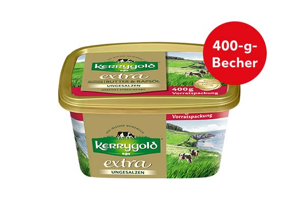 KERRYGOLD Extra; Störer: 400-g-Becher