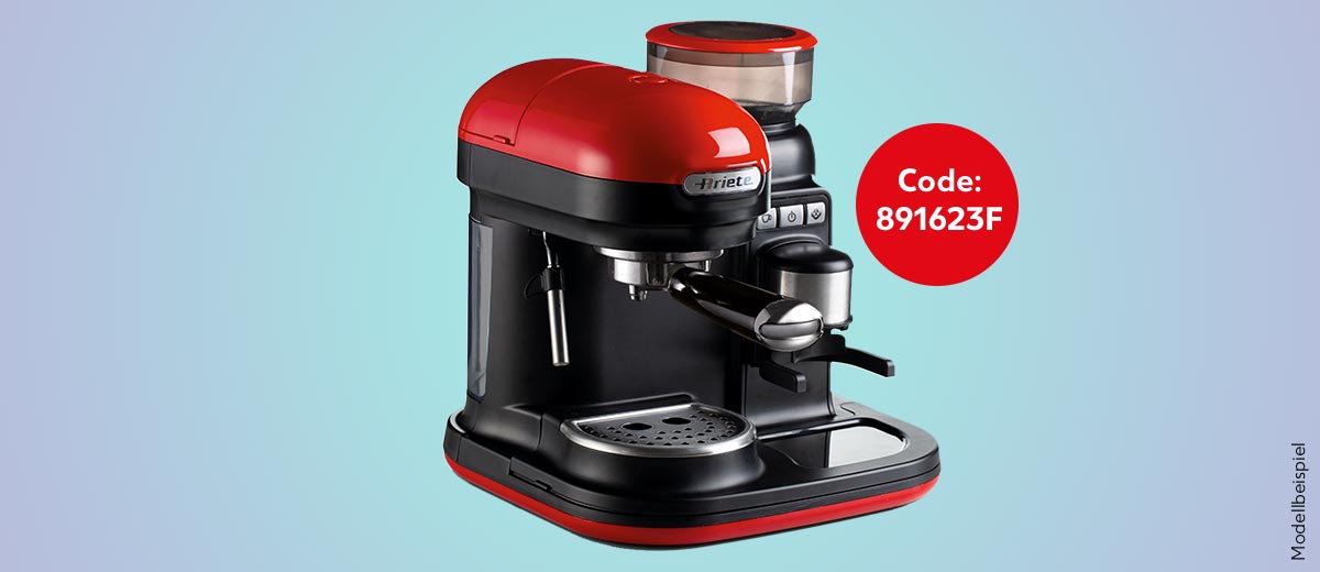Modellbeispiel: Espressomaschine von Ariete; Dein Code: 891623F