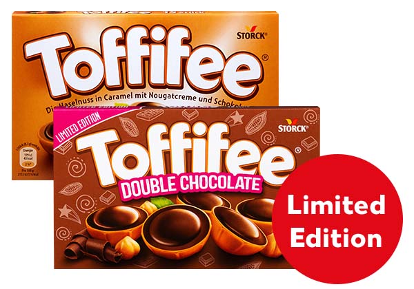 TOFFIFEE, versch. Sorten; Störer an der Sorte Double Chocolate: Limited Edition