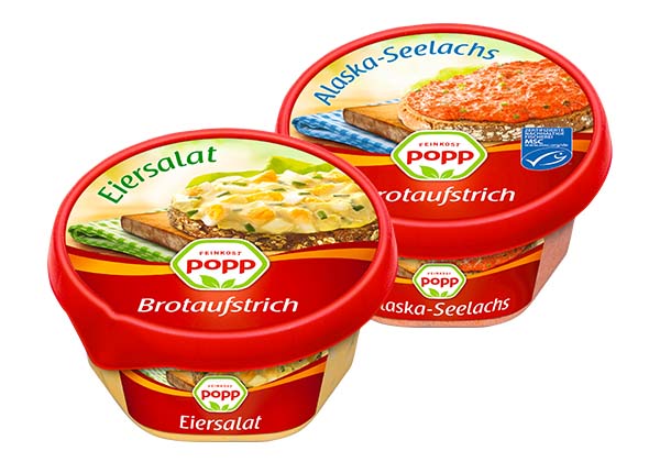 POPP Pikanter Brotaufstrich, versch. Sorten