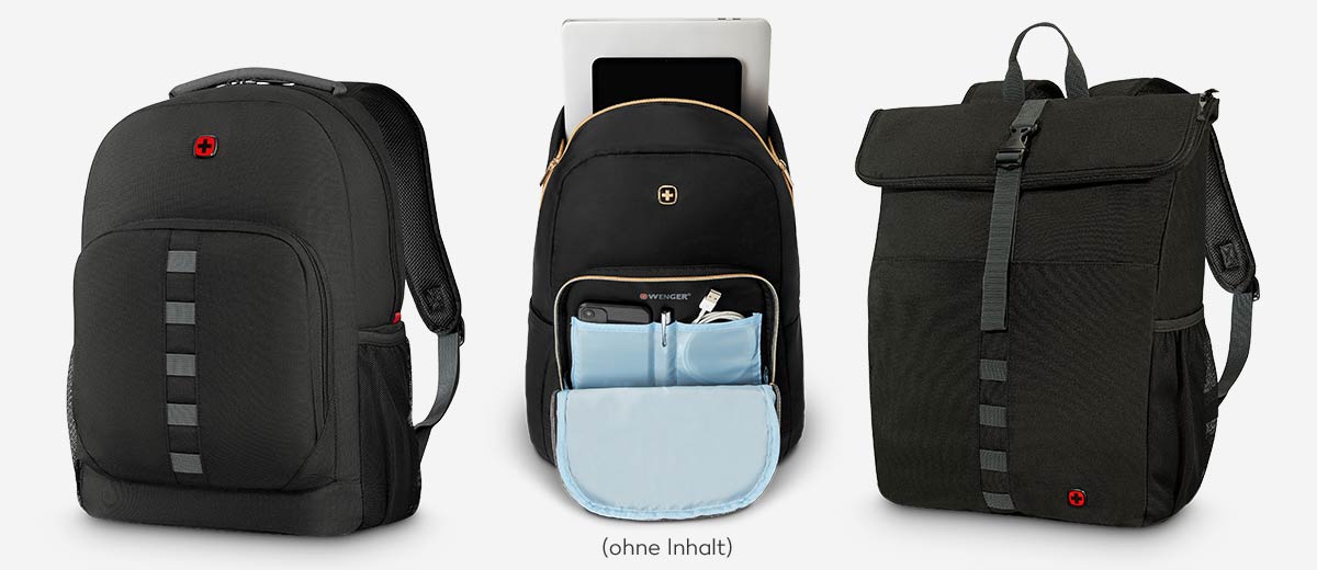 Produktabbildungen: Rucksack, Rucksack Damen (ohne Inhalt), Rolltop-Rucksack