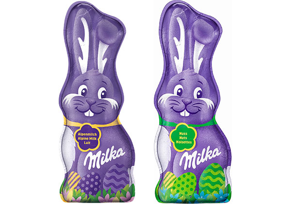 MILKA Schmunzelhase, versch. Sorten