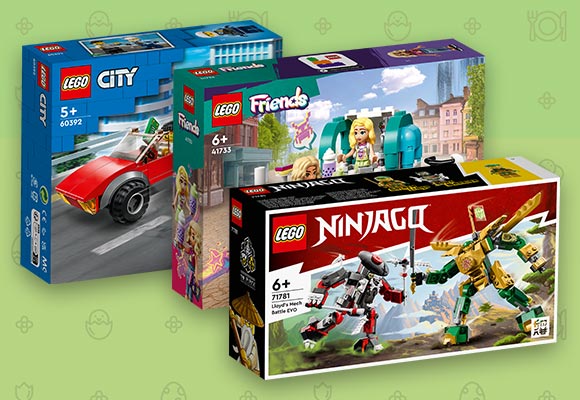 Produktabbildungen: LEGO Spielsets, versch. Ausführungen