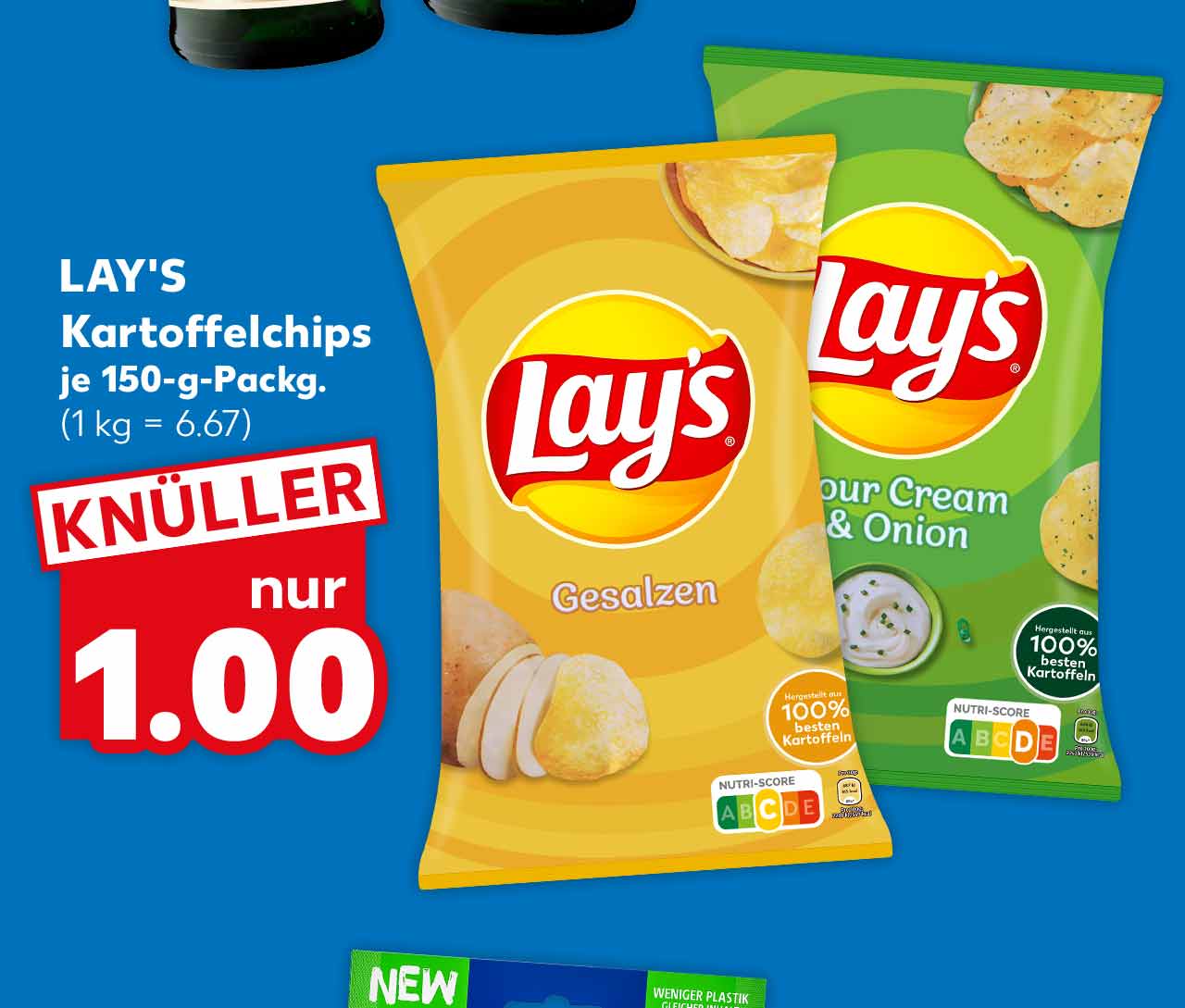LAY'S Kartoffelchips, versch. Sorten, je 150-g-Packg. für 1.00 Euro (1 kg = 6.67)