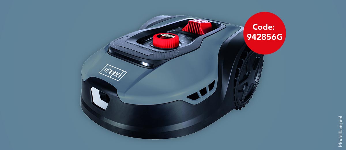 Modellbeispiel: Scheppach Mähroboter RLM500W; Dein Code: 942856G