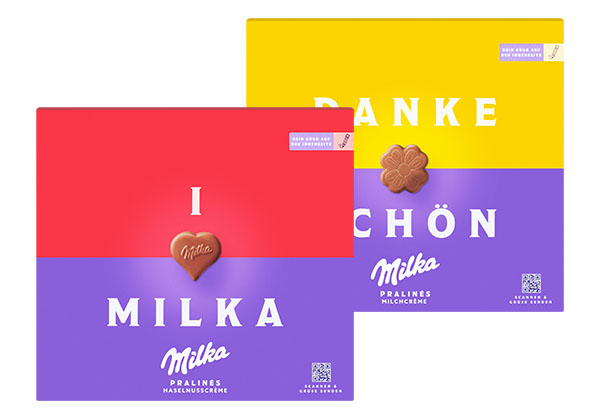 MILKA Pralinés, versch. Sorten