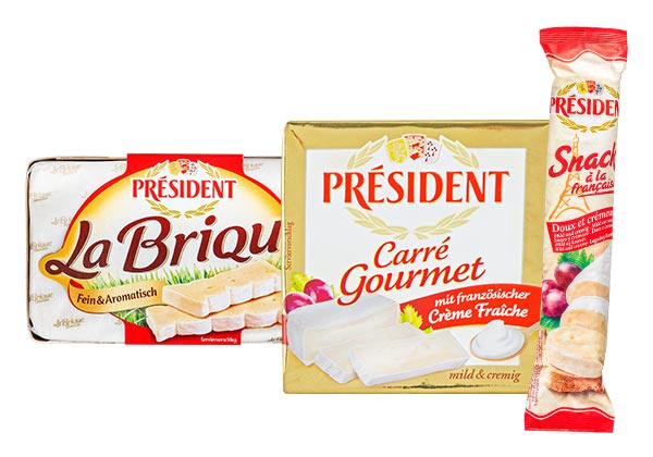 PRÉSIDENT Franz. Weichkäse, versch. Sorten