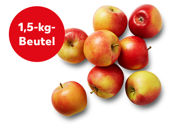 Ital. Tafeläpfel; Störer: 1.5-kg-Beutel