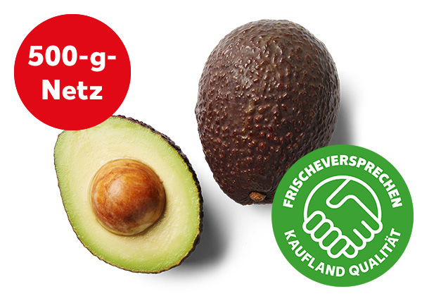 Südafrik./peruan. Avocados; Störer: 500-g-Netz Logo: FRISCHEVERSPRECHEN KAUFLAND QUALITÄT