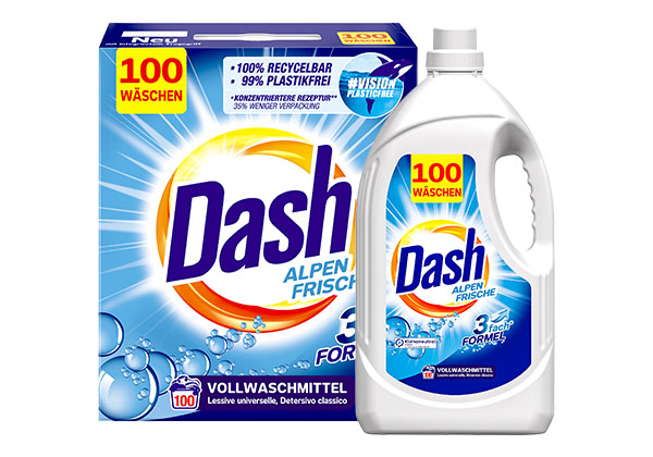 DASH Voll- oder Colorwaschmittel, versch. Sorten