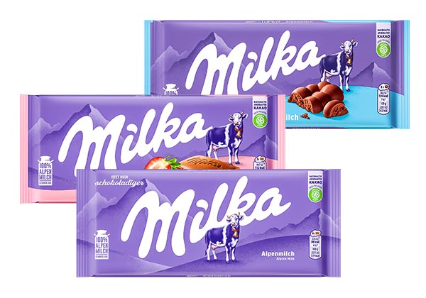MILKA Schokolade, versch. Sorten