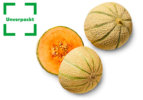 Costa-rican./ital. Cantaloupemelone, lose; Logo: Unverpackt