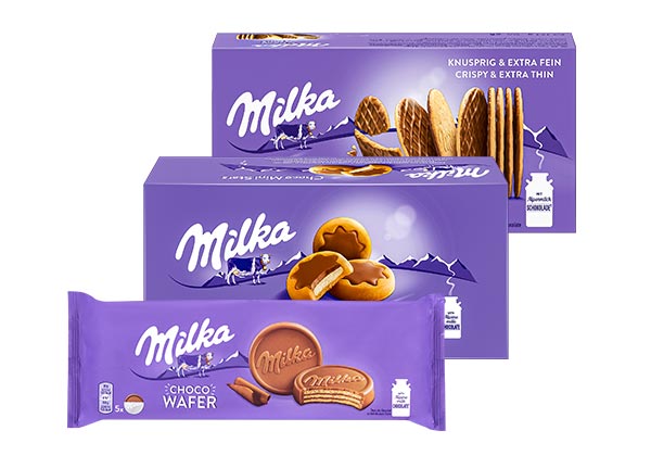 MILKA Gebäck, versch. Sorten