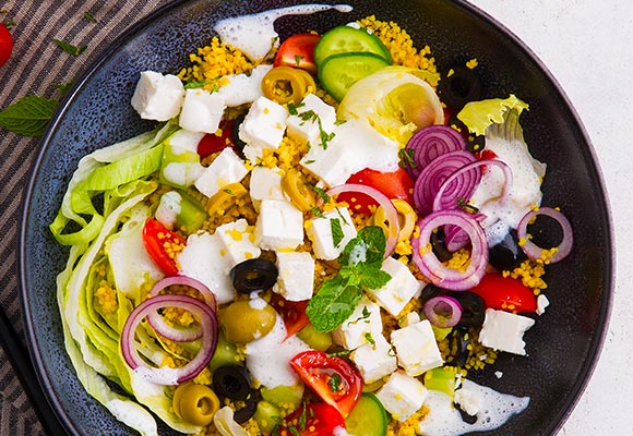 Rezept: Griechischer Salat mit Couscous