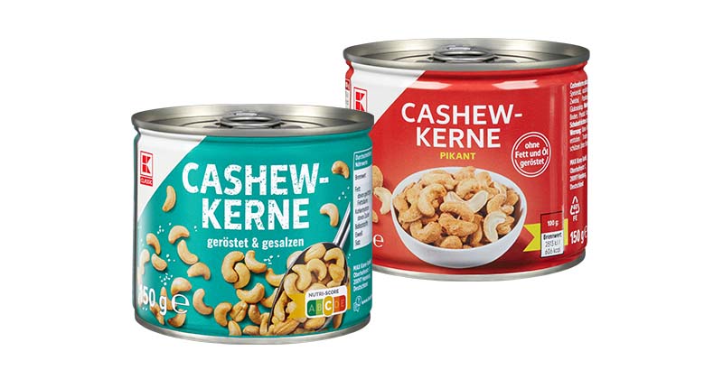  K-CLASSIC Cashewkerne, versch. Sorten