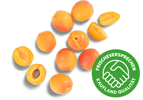 Span. Aprikosen; Logo: FRISCHEVERSPRECHEN KAUFLAND QUALITÄT