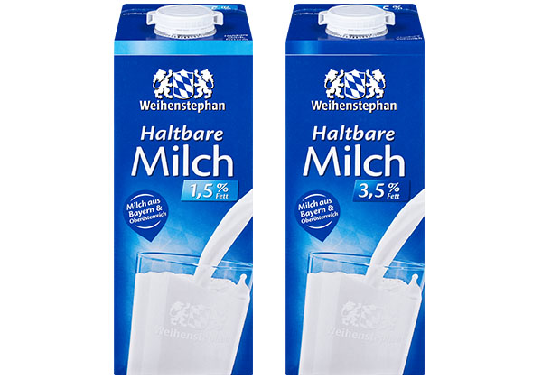 WEIHENSTEPHAN Haltbare Milch, versch. Sorten