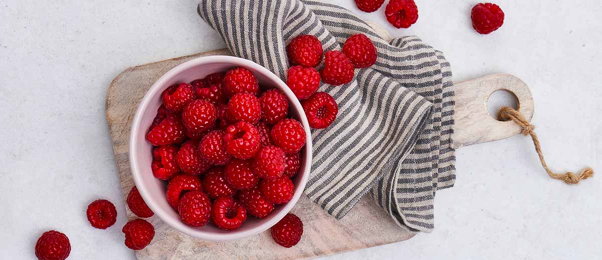 Abbildung: Himbeeren in einer Schale