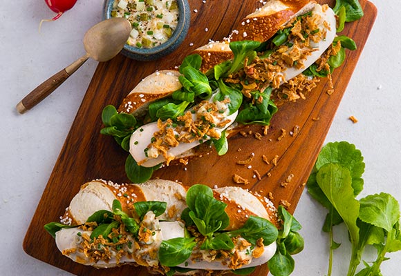Rezept: Weißwurst-Laugen-Hotdog