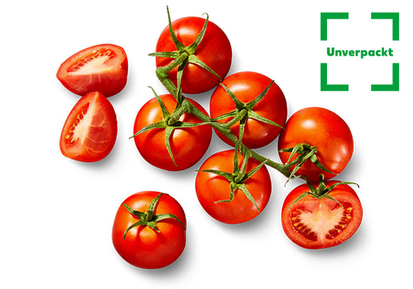 Niederl./belg., Rispentomaten, lose; Logo: Unverpackt