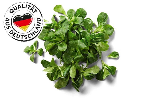 Dtsch. Feldsalat; Logo: Qualität aus Deutschland