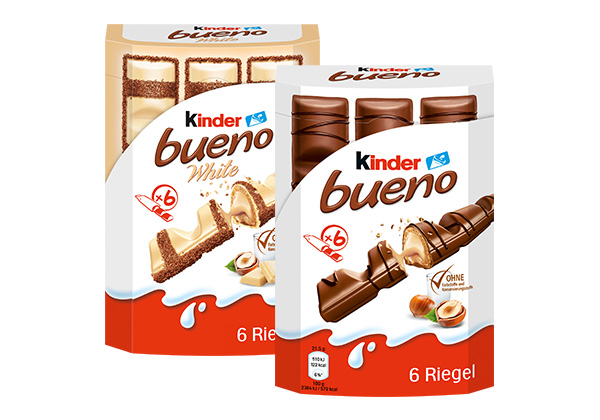 Kinder Bueno, versch. Sorten