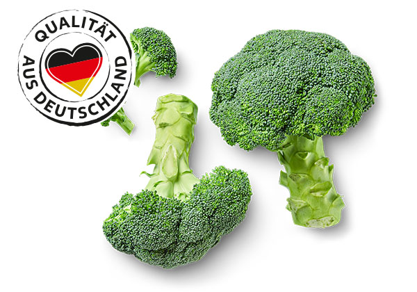 Dtsch. Broccoli; Logo: Qualität aus Deutschland