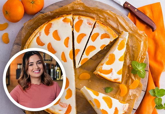 Rezept: Mandarinen-Käsekuchen; Abbildung: Kiki von Kikis Kitchen