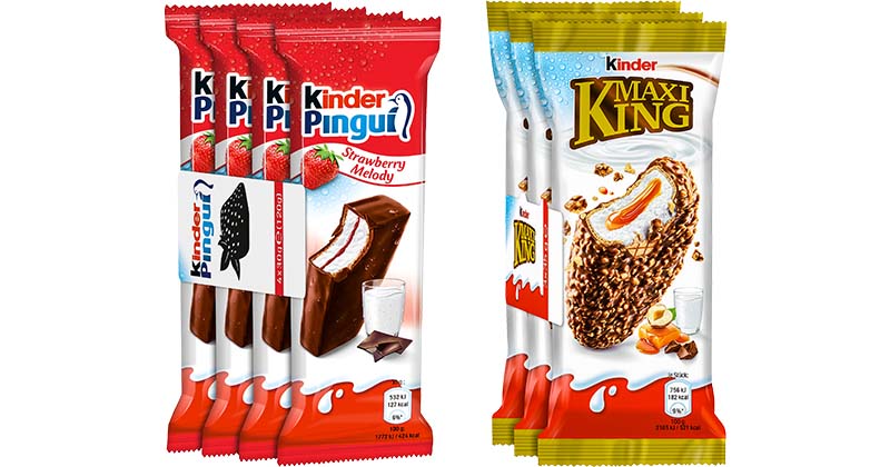 Kinder Maxi King oder Pingui Strawberry Melody