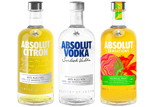 Absolut Vodka, Sensations oder Citron