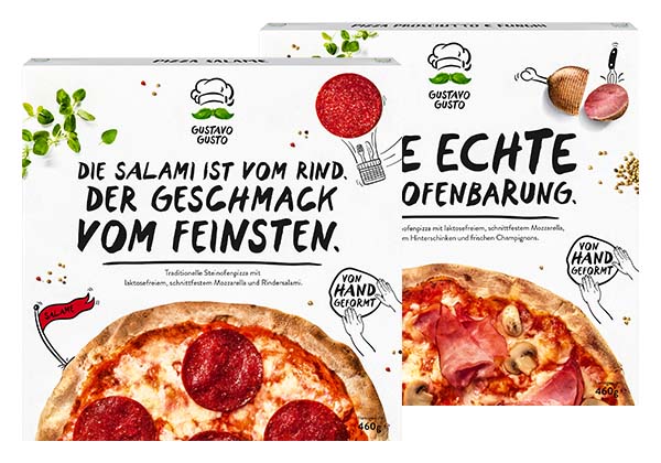 Gustavo Gusto Pizza, versch. Sorten