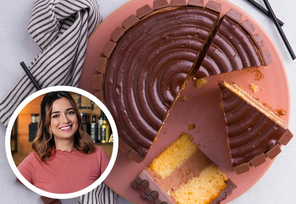 Rezept: Torte mit Kinder Riegel ; Abbildung: Kiki von Kikis Kitchen