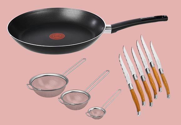 Tefal Pfanne »Simplicity+«, Spice&Soul® Küchensieb-Set, Lou Laguiole Gabel- oder Messer-Set