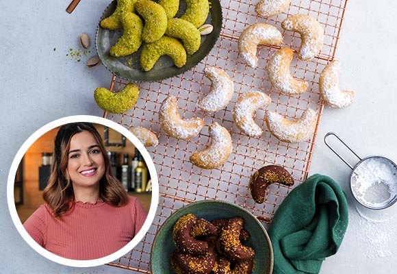 Rezept: Dreierlei Kipferl; Abbildung: Kiki von Kikis Kitchen