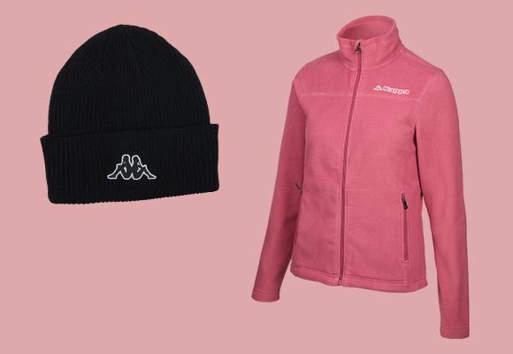 Produktabbildungen: Kappa Strickmütze, Kappa Damen-Fleecejacke