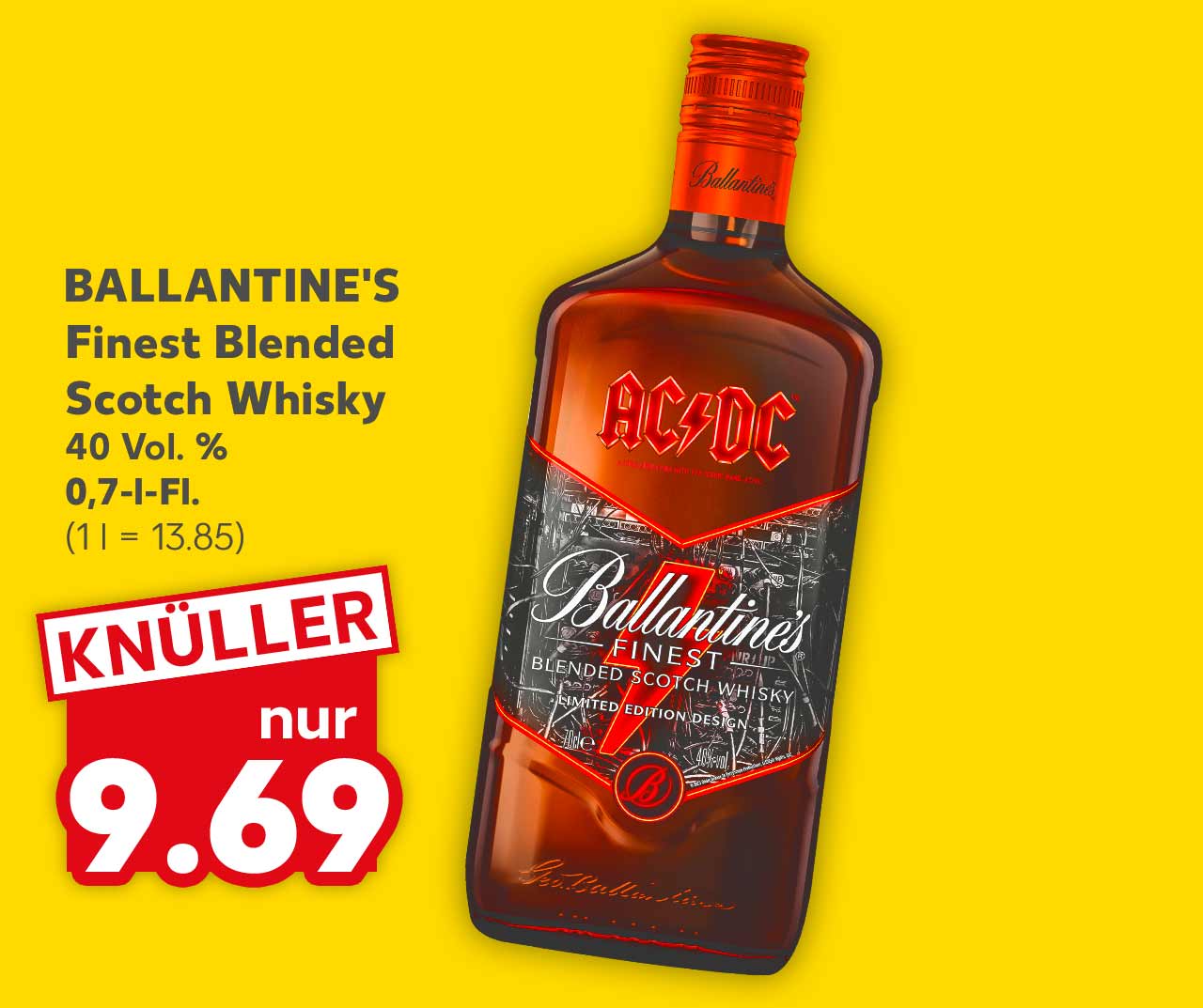 Ballantine's Finest Blended Scotch Whisky, 40 Vol. %, 0,7-l-Fl. für 9.69 Euro (1 l = 13.85)