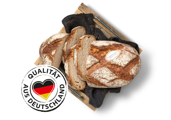 Bergbauernbrot***; Logo: Qualität aus Deutschland