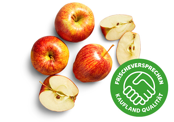 Dtsch./ital. Tafeläpfel, rot; Störer: Frischeversprechen Kaufland Qualität