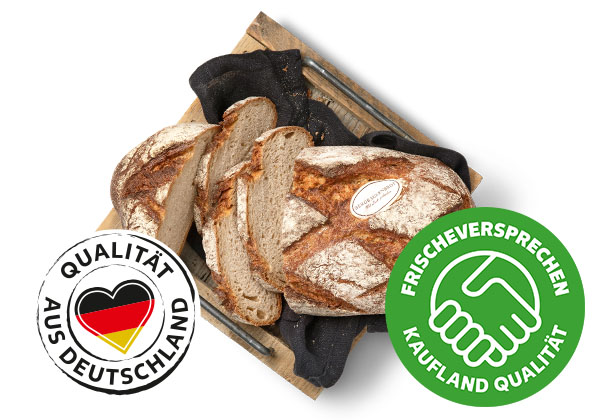 Bergbauernbrot; Störer: Qualität aus Deutschland; Störer: Frischeversprechen Kaufland Qualität