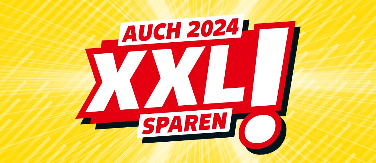 Schriftzug: Auch 2024 extragroß sparen!