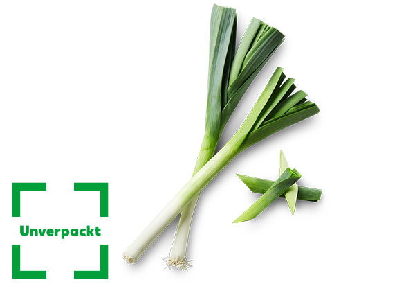 Dtsch./niederl. Porree, lose; Logo: Unverpackt