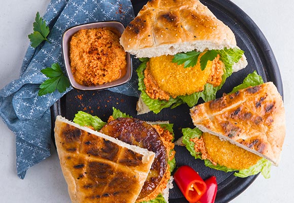 Rezept: Fladenbrot-Burger