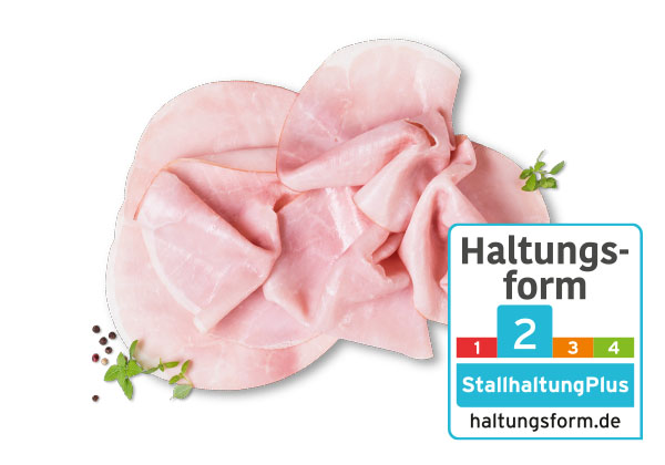 Kochhinterschinken***; Logo: Haltungsform 2