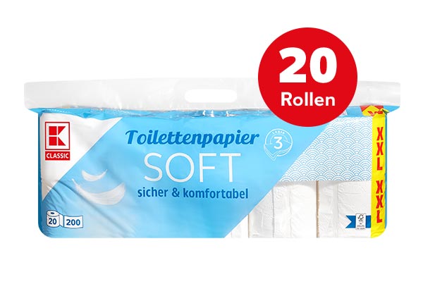 K-Classic Toilettenpapier; Störer: 20 Rollen